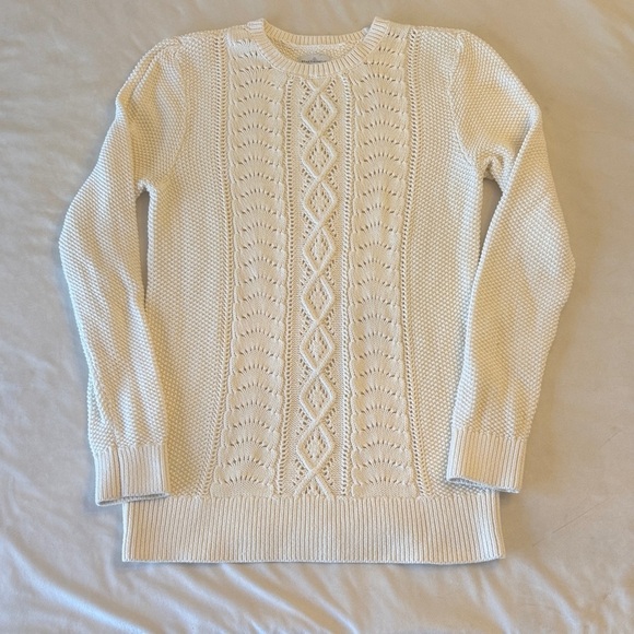 L.L. Bean Sweaters - L.L. Bean Signature Knit Sweater - Cream, sz M